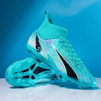 Мужские футбольные бутсы с длинными шипами, футбольные бутсы для занятий спортом в помещении, профессиональные футбольные бутсы, прямые поставки, унисекс, дышащие, мягкие 33