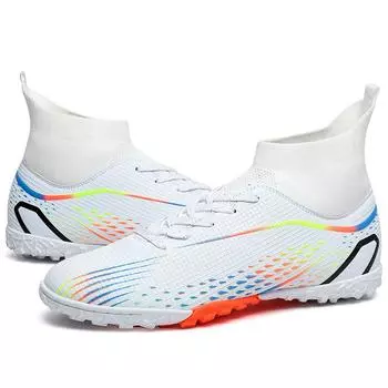 Мужские футбольные бутсы с высоким берцем, 33–46, TF Broken Nails, молодежная спортивная обувь, футбольные тренировочные кроссовки, детские футбольные бутсы 33 золотой