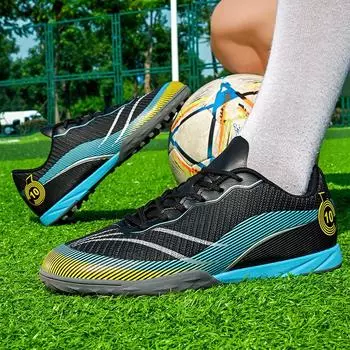 Мужские футбольные бутсы TF/FG, нескользящие, для игры на траве, кроссовки для тренировок, дышащие, простые, повседневные, со шнуровкой, футбольные бутсы 35