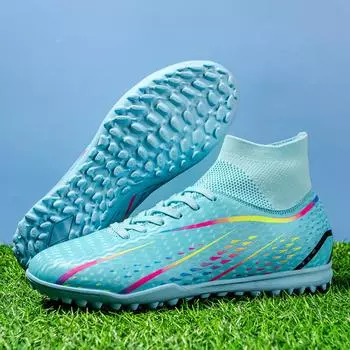 Мужские футбольные бутсы TF/FG, нескользящие, для игры на траве, модная обувь, удобные высокие кроссовки, высококачественные футбольные бутсы 45 38
