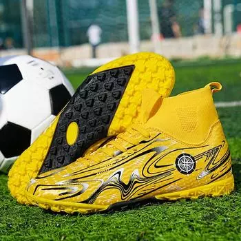 Мужские футбольные бутсы TF/FG, нескользящие, для игры на траве, персонализированные тренировочные бутсы, трендовые сверхлегкие кроссовки, высокие футбольные бутсы 35