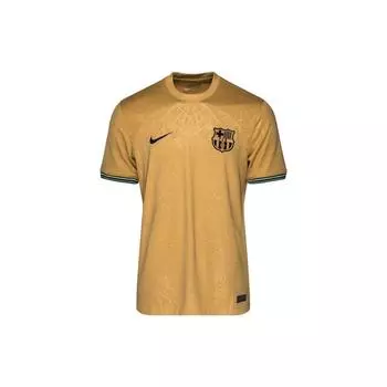 Мужские футбольные майки с коротким рукавом Nike Barcelona 22/23 Season Away, желтый DJ7675-715 S