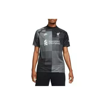 Мужские футбольные майки с короткими рукавами Nike Liverpool Fan Edition, спортивные дышащие цветные блоки, черный, серый DB2559-011 M