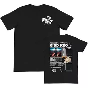 Мужские футболки Bando Boyz Free Tour 2025 Футболка с графическим принтом Kidd Keo Летняя хлопковая футболка с коротким рукавом Уличная одежда XS песочный