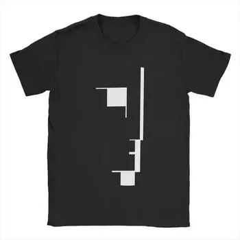 Мужские футболки Bauhaus Funny Cotton Tees Футболка с коротким рукавом с круглым вырезом Одежда Лето S чёрный