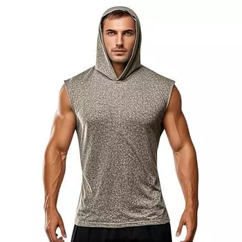 Мужские футболки без рукавов классическая футболка повседневная летняя толстовка с капюшоном базовая футболка рашгард для походов бег тренировка плавание XXL