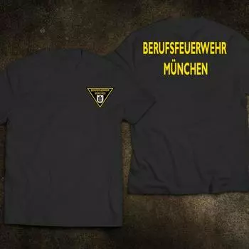 Мужские футболки больших размеров, летние новые мужские футболки с пожарными Berufsfeuerwehr Munchen, Мюнхен, Германия S