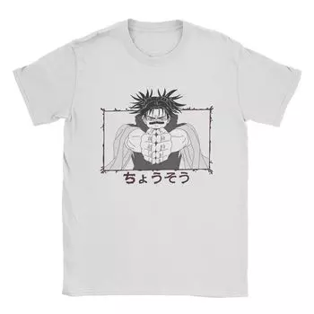 Мужские футболки Choso JJK Anime, одежда из чистого хлопка, модная футболка с коротким рукавом и круглым вырезом, оригинальные футболки S