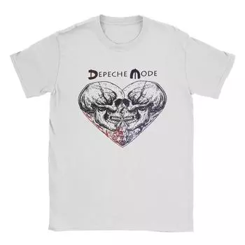 Мужские футболки Depeches Cool Modes Fun Хлопковые футболки с коротким рукавом Футболка с круглым вырезом Одежда с графикой S чёрный