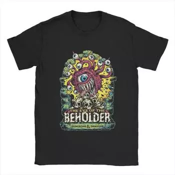 Мужские футболки DnD Eye Of The Beholder, игра, 100% хлопок, одежда, новинка, футболки с коротким рукавом и круглым вырезом, футболки для взрослых S чёрный