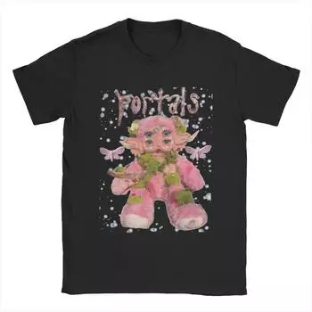 Мужские футболки Melanie Martinez Portals Vintage Cotton Tees Футболка с коротким рукавом Топы с круглым вырезом Графический S чёрный