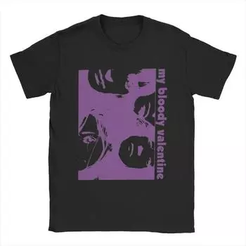 Мужские футболки My Bloody Valentine, винтажные футболки с коротким рукавом и круглым вырезом, топы больших размеров из чистого хлопка S чёрный