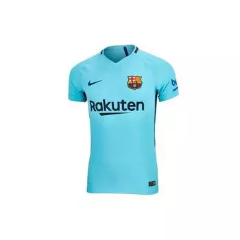 Мужские футболки Nike FC Barcelona 2017-2018, повседневные спортивные футболки с короткими рукавами, синие 847189-484 M