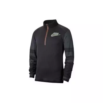 Мужские футболки-поло с длинным рукавом с логотипом Nike Wild Run, черные BV5604-010 M