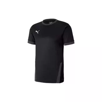 Мужские футболки Puma Teamgoal 23, влагоотводящие однотонные футбольные майки с круглым вырезом, черные 704171-03 M