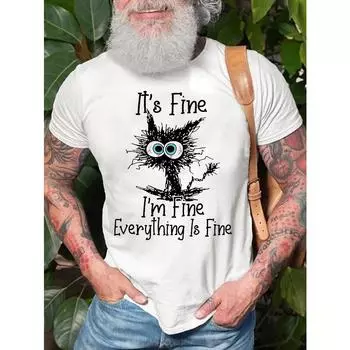 Мужские футболки с 3D-принтом, летние, свободные, повседневные, модные, с круглым вырезом и короткими рукавами, футболка L