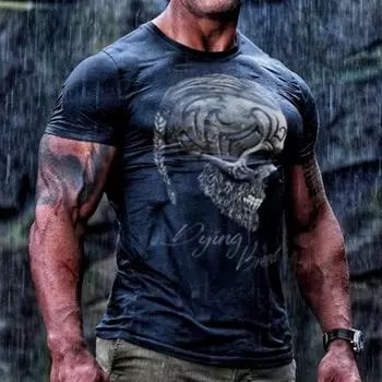 Мужские футболки с 3D принтом, повседневная модная футболка с рисунком, футболка большого размера, топы с короткими рукавами XS