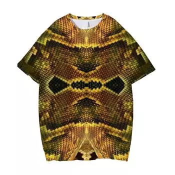Мужские футболки с 3D-принтом в стиле ретро, повседневная футболка с короткими рукавами и круглым вырезом, свитер S