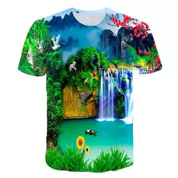 Мужские футболки с аниме 3D принтом, круглый воротник, свободная сетчатая футболка для мужчин, летняя футболка с короткими рукавами, топы больших размеров XS