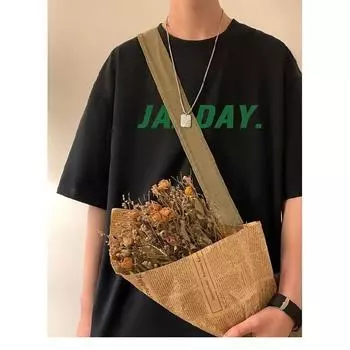 Мужские футболки с буквенным графическим принтом, модные брендовые футболки для мужчин, футболки больших размеров, мужская одежда, повседневная мужская футболка, летняя корейская ретро M чёрный