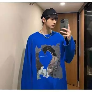 Мужские футболки с буквенным графическим принтом, модные брендовые футболки для мужчин, мужская одежда, повседневная футболка, мужская летняя корейская ретро футболка M чёрный