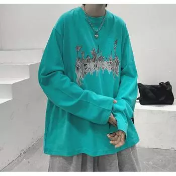 Мужские футболки с буквенным графическим принтом, модные брендовые футболки для мужчин, мужская одежда, повседневная футболка, мужская летняя корейская ретро футболка M чёрный