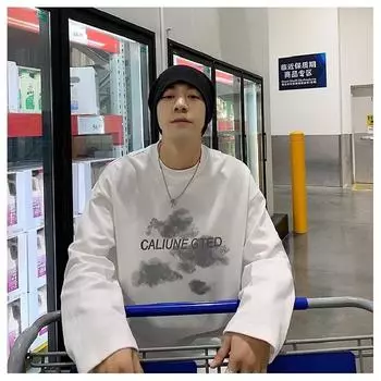 Мужские футболки с длинным рукавом с буквенным графическим принтом, модные брендовые футболки для мужчин, мужская одежда, повседневная футболка, мужская летняя корейская ретро футболка M чёрный