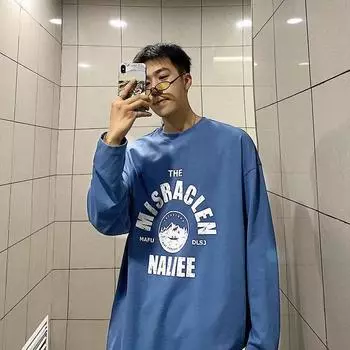 Мужские футболки с длинным рукавом с буквенным графическим принтом, модные брендовые футболки для мужчин, мужская одежда, повседневная футболка, мужская летняя корейская ретро футболка M чёрный