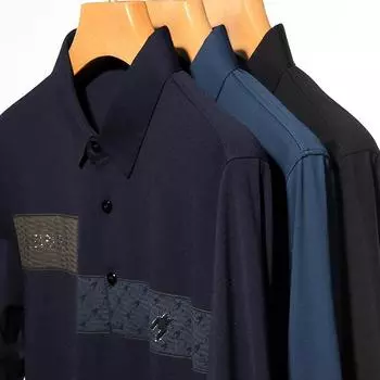 Мужские футболки с длинными рукавами, тонкие, осенний новый стиль, свободные футболки с принтом для мужчин молодого и среднего возраста, деловые мужские футболки M