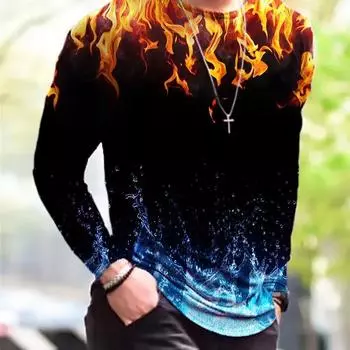 Мужские футболки с длинными рукавами в готическом уличном стиле в стиле хип-хоп и рок, весенне-осенние топы с 3D принтом, молодежные жизненные топы, футболки размера плюс 6XL S