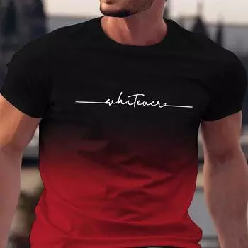 Мужские футболки с градиентом, летняя мужская одежда, любая буква, короткий рукав, трендовые товары для мужчин, спортивный топ, футболка для спортзала, быстросохнущая футболка L