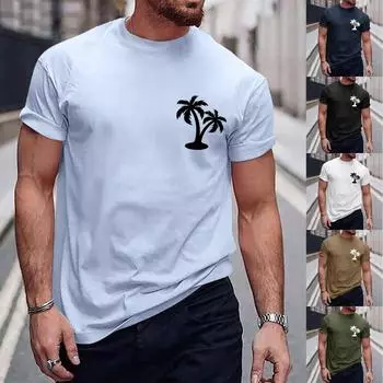 Мужские футболки с графическим принтом текста, уличная повседневная одежда с короткими рукавами и принтом L