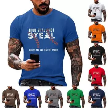 Мужские футболки с графическим принтом текста, уличная повседневная одежда с короткими рукавами и принтом L чёрный