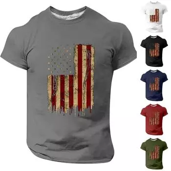 Мужские футболки с графическим принтом, уличная повседневная одежда с короткими рукавами и принтом M