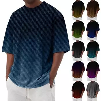 Мужские футболки с графическим принтом, уличная повседневная одежда с короткими рукавами и принтом L чёрный