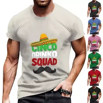 Мужские футболки с графическим принтом, уличная повседневная одежда с короткими рукавами и принтом L чёрный