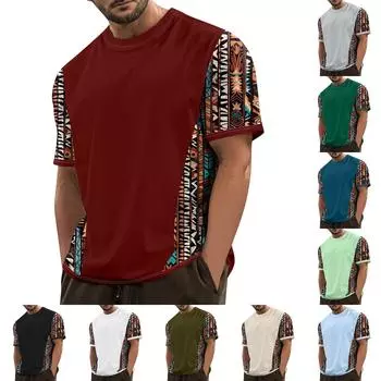 Мужские футболки с графическим принтом, уличная повседневная одежда с короткими рукавами и принтом L армия зеленый