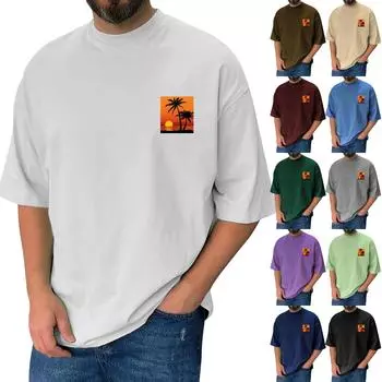Мужские футболки с графическим принтом, уличная повседневная одежда с короткими рукавами и принтом L