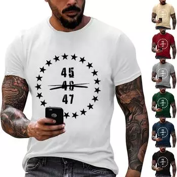 Мужские футболки с графическим принтом, уличная повседневная одежда с короткими рукавами и принтом M серый