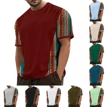 Мужские футболки с графическим принтом, уличная повседневная одежда с короткими рукавами и принтом L армия зеленый