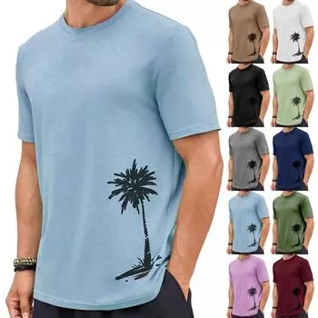Мужские футболки с графическим принтом, уличная повседневная одежда с короткими рукавами и принтом L