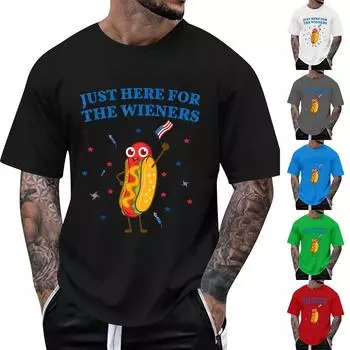 Мужские футболки с графическим принтом, уличная повседневная одежда с короткими рукавами и принтом L чёрный