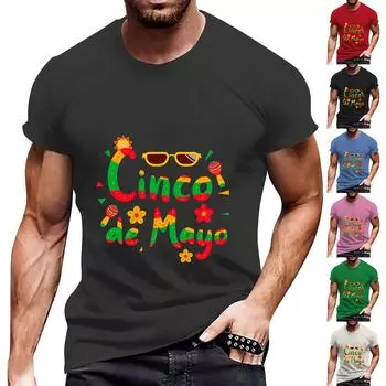 Мужские футболки с графическим принтом, уличная повседневная одежда с короткими рукавами и принтом L чёрный