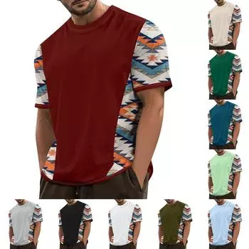 Мужские футболки с графическим принтом, уличная повседневная одежда с короткими рукавами и принтом L армия зеленый