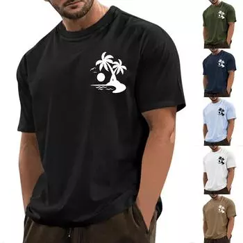 Мужские футболки с графическим текстом Pool3D печать Уличная повседневная одежда с короткими рукавами и принтом Базовая одежда L чёрный