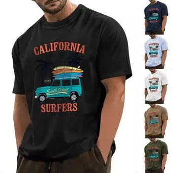 Мужские футболки с графическим текстом Pool3D печать Уличная повседневная одежда с короткими рукавами и принтом Базовая одежда L чёрный