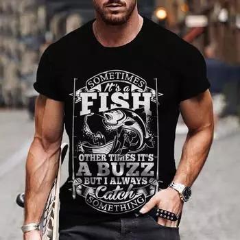 Мужские футболки с графикой рыбалки, футболки с 3D принтом, топы с короткими рукавами в стиле ретро, летняя мужская одежда, уличная уличная одежда, рубашки для рыбаков XL 6XL