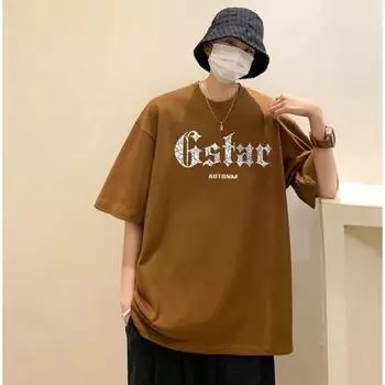 Мужские футболки с короткими рукавами, мужские свободные топы с графикой и круглым вырезом, модные мужские футболки в стиле ретро, футболка большого размера, новое лето, большие размеры M чёрный