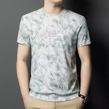 Мужские футболки с короткими рукавами, новые летние товары для молодежи и людей среднего возраста, повседневные спортивные дышащие рубашки с круглым вырезом для мужчин M