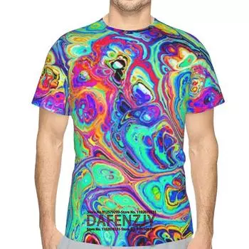 Мужские футболки с короткими рукавами с 3D-абстрактным принтом, летняя уличная мода, футболки для мужчин, повседневные футболки, свободная одежда S красный